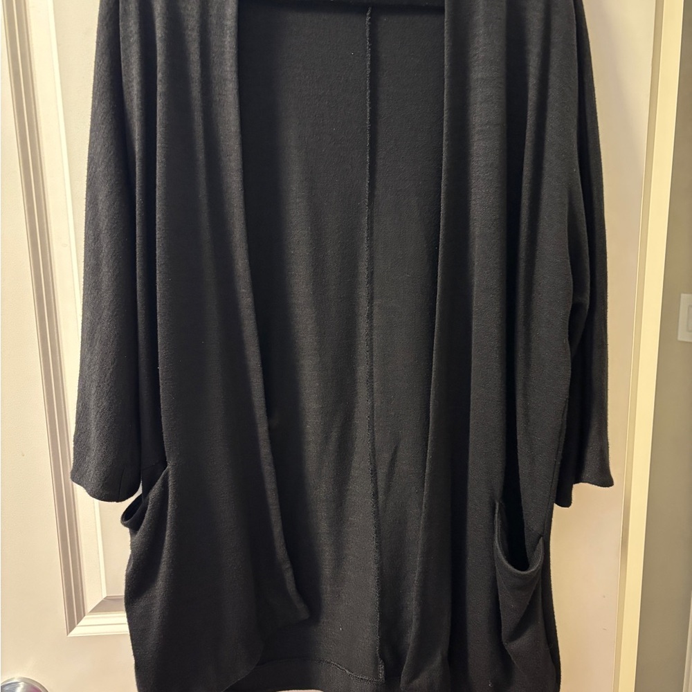 Wilfred Free Black Open Front Sweater